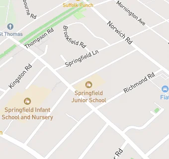 map for Springfield Junior School