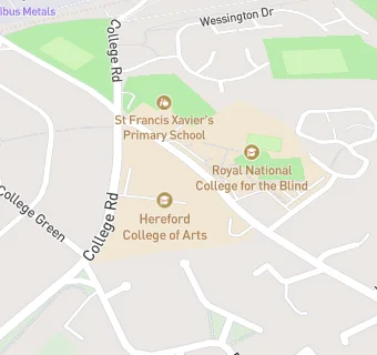 map for Hereford Art College (College Lane Campus) - Creative Kitchen