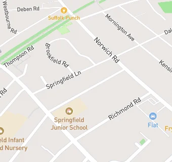 map for Springfield Junior School