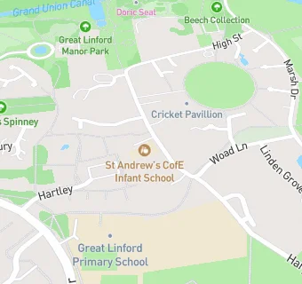 map for St Andrew's CofE Infant School