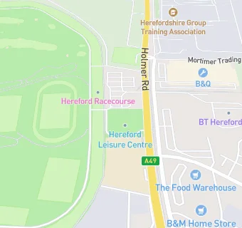 map for Hereford Leisure Centre