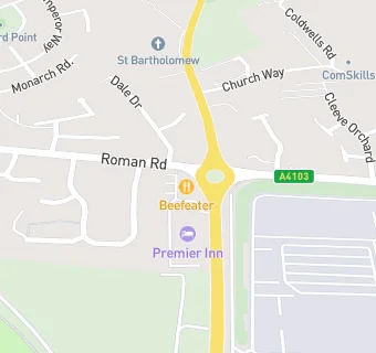 map for Starting Gate Premier Inn