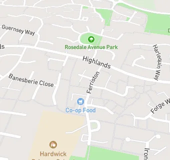 map for Banbury Cross Health Centre @ Hardwick