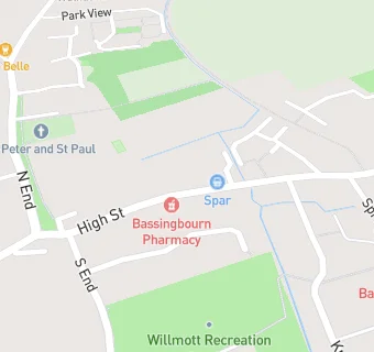 map for Bassingbourn Pharmacy