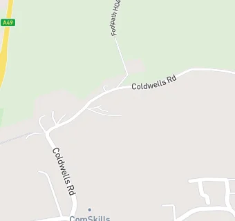 map for Coldwells House