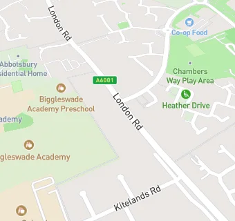 map for Biggleswade Academy Preschool & the Den