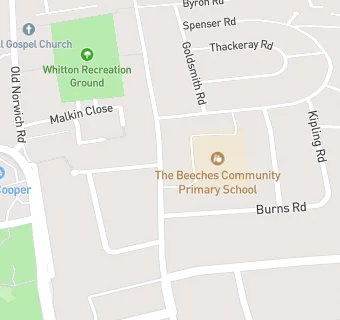 map for The Beeches Primary School