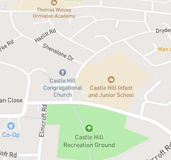 map for Castle Hill Junior School