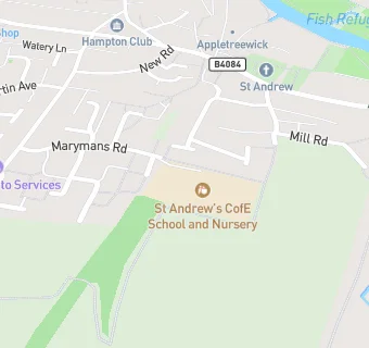 map for St Andrew's CofE School and Nursery