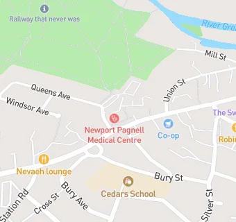 map for Newport Pagnell Medical Centre