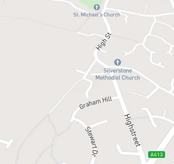 map for Silverstone Church of England Primary School
