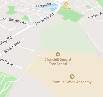 map for Churchill School Breakfast Club