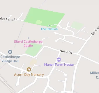 map for Castlethorpe First School (Radcliffe Catering)