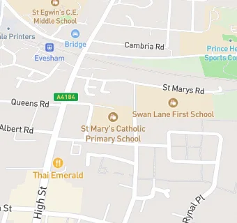 map for St Mary's Pupil Referral Unit