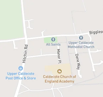 map for Caldecote CE Academy