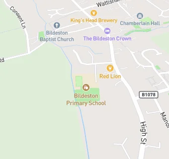 map for Bildeston Primary School