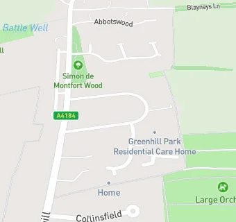 map for Greenhill Park Residential Care Home