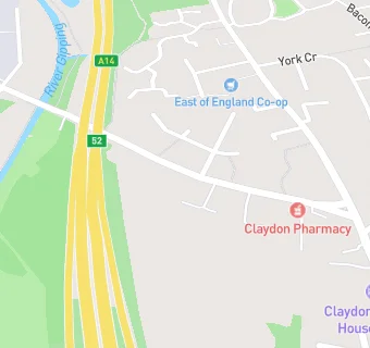 map for Claydon Pharmacy