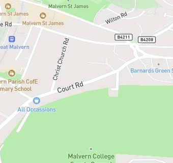 map for Barnards Green Post Office