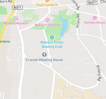 map for Malvern Priory Bowling Club