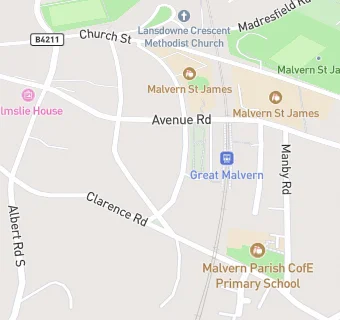 map for Mydentist, Orthodontic Centre, Malvern