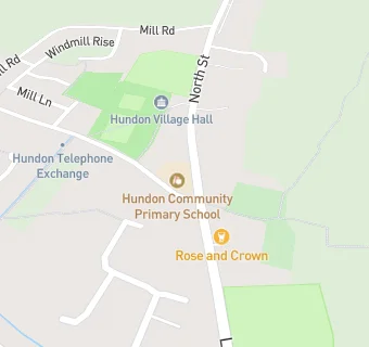 map for Hundon Community Primary School