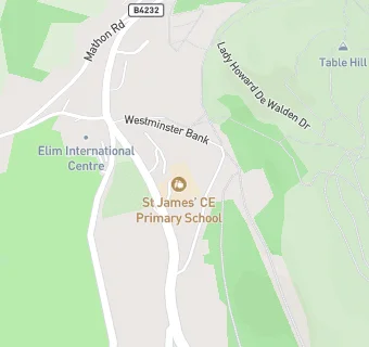 map for St James' CofE Primary School