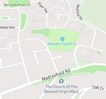 map for Malvern Town Football Club