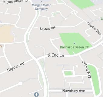 map for Barnards Green Cricket Club