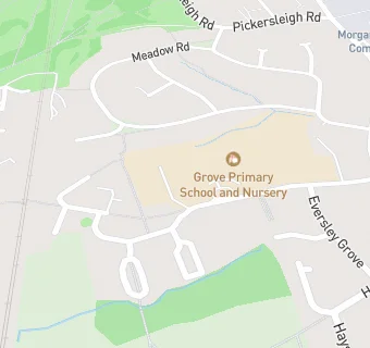 map for Malvern, the Grove Junior School