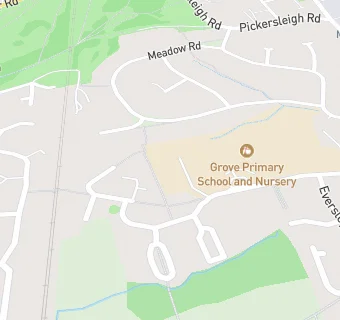 map for Malvern, the Grove Infants' School