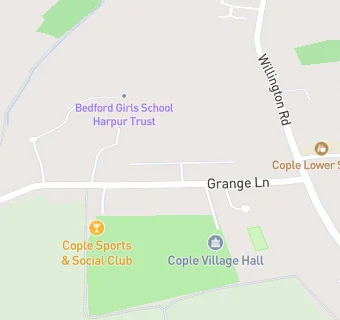 map for Cople Sports & Social Club