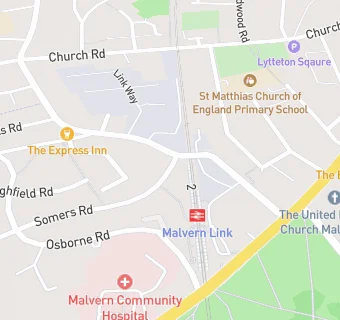 map for Malvern Hills Dental Care