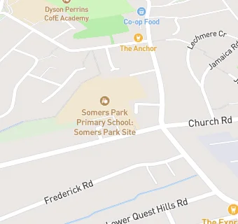 map for Somers Park Primary School