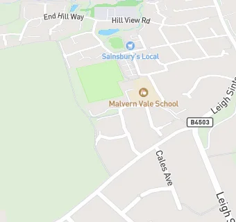 map for Malvern Vale Community Centre