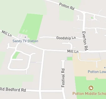 map for Potton Middle School