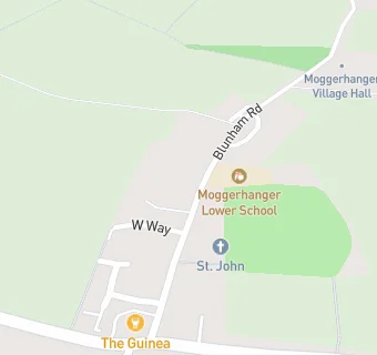 map for Moggerhanger Primary School