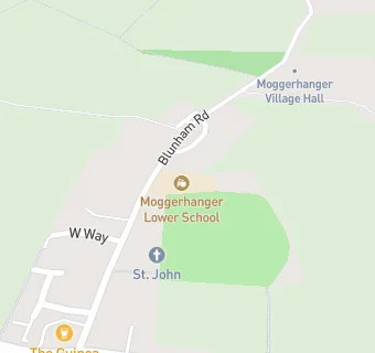 map for Moggerhanger Primary School