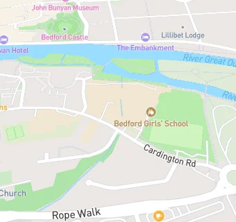 map for Bedford Girls' School