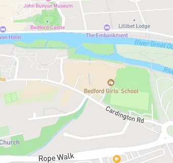 map for Bedford Girls' School