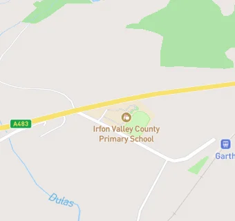 map for Irfon Valley C.P. School