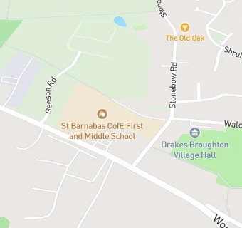 map for Drakes' Broughton St Barnabas CofE First and Middle School