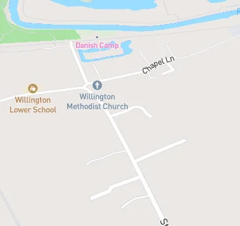 map for The Crown at Willington