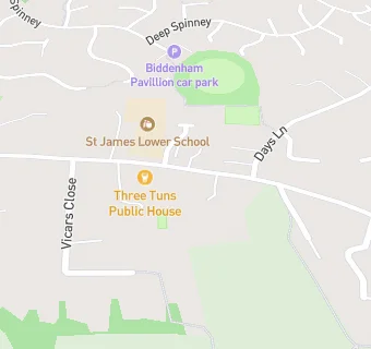 map for St James' CofE Academy