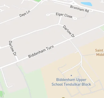 map for Biddenham International School & Sports College