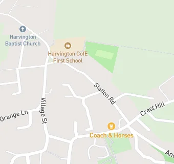 map for Harvington Cricket Club