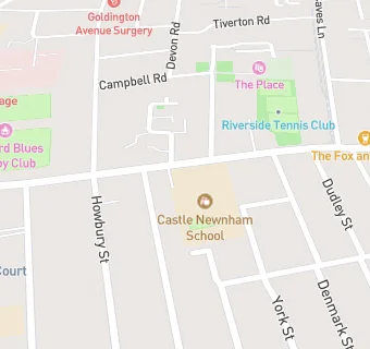 map for Castle Newnham School