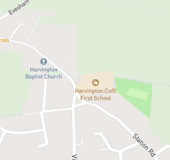 map for Harvington CofE First School