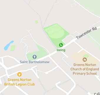 map for Greens Norton Medical Centre 