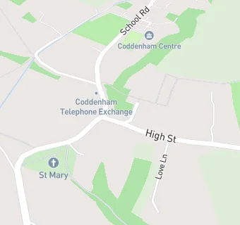 map for Coddenham Country Club